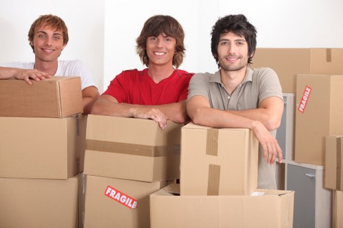 Removal van loaded for a Southlambeth moving service