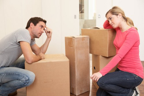 Packed household items ready for a local removal service