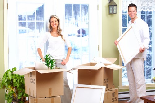 Packed household items ready for careful transport